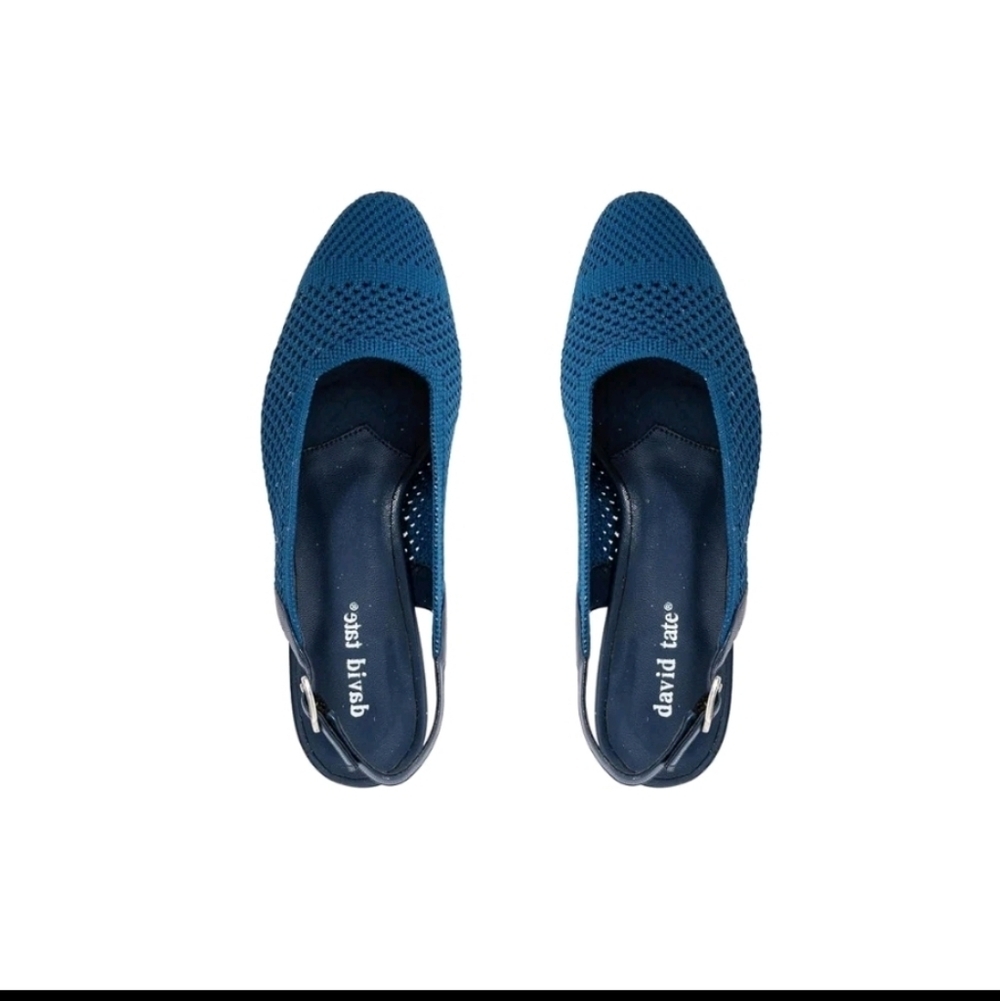 David Tate Women's Glenna Stretched Fabric Slingback Pump - Navy - Picture 2 of 10